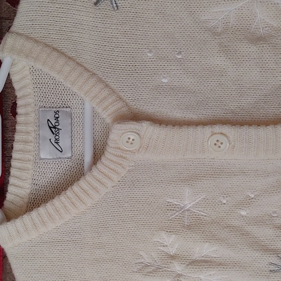 Vintage Cross Roads Knitted Button Up Sweater Sz Sm - Picture 2 of 6